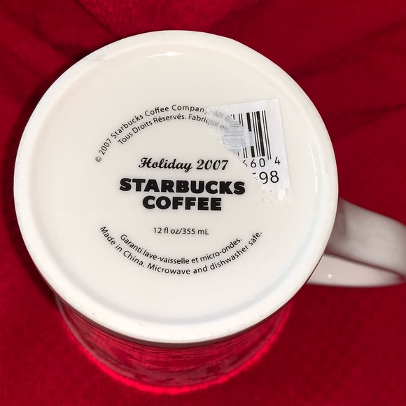 Set of 2 Starbucks Christmas holiday coffee mug tea cup 2007 hot chocolate gift - Picture 7 of 8